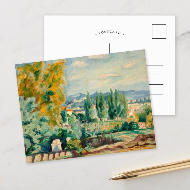 Postal Paisaje de otoño, Saint-Tropez | Henri Manguin (Subido por el creador)