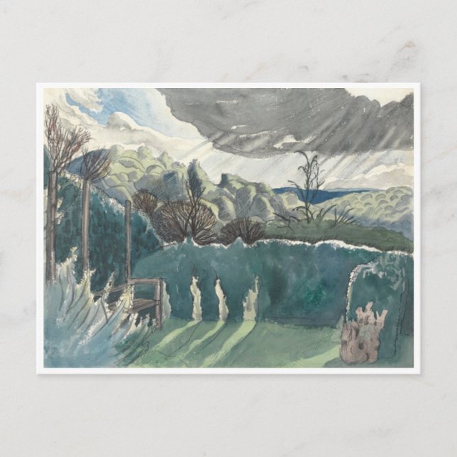 Postal Paisaje de Paul Nash (Anverso)