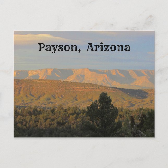 Postal Paisaje de Payson, Arizona, foto desierto del nort (Anverso)
