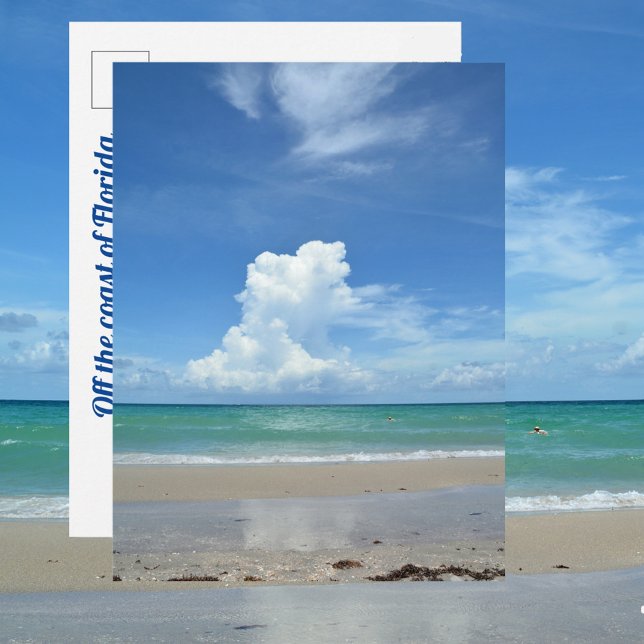 Postal Paisaje de playa con nubes de tormenta Fotográfico (Subido por el creador)