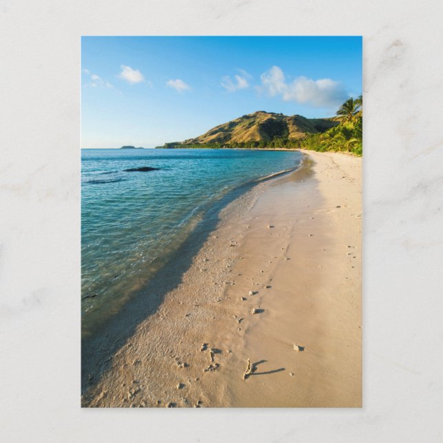 Postal Paisaje de playa tropical, Fiji (Anverso)