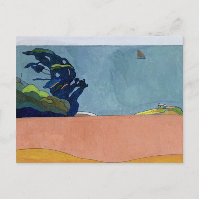 Postal Paisaje de Pouldu, c.1892 (Anverso)