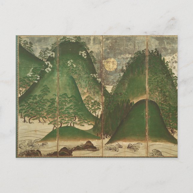 Postal Paisaje de primavera con sol