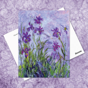 Postal Paisaje de Puprle Irises Claude Monet