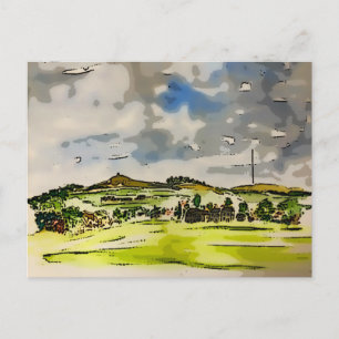 Postal Paisaje de Rivington Winter Hill