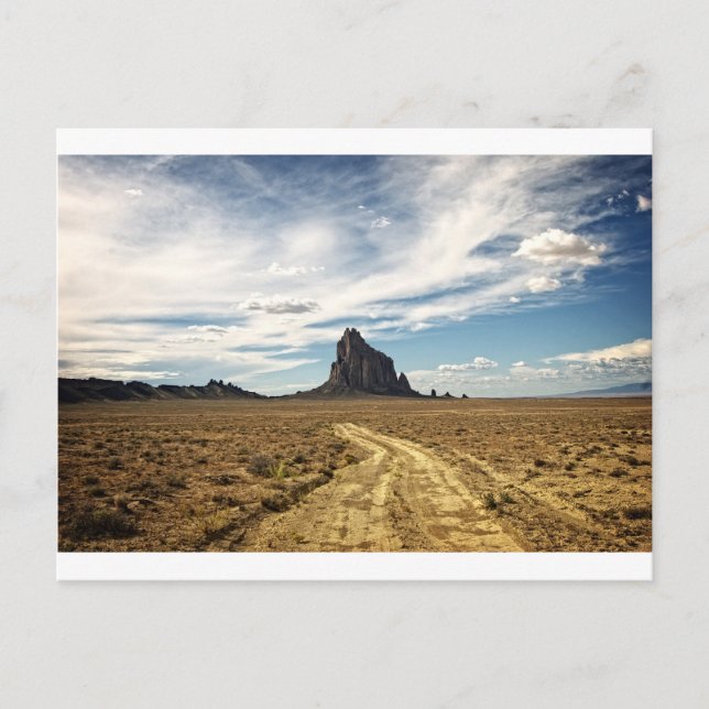 Postal Paisaje de Shiprock New Mexico Mountain Southwest (Anverso)