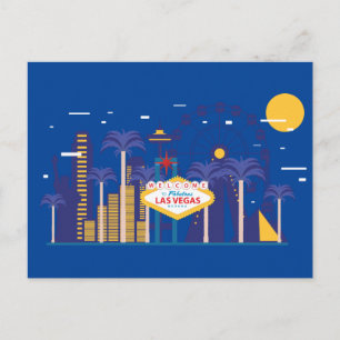 Postal Paisaje de Skyline City   Las Vegas, Nevada