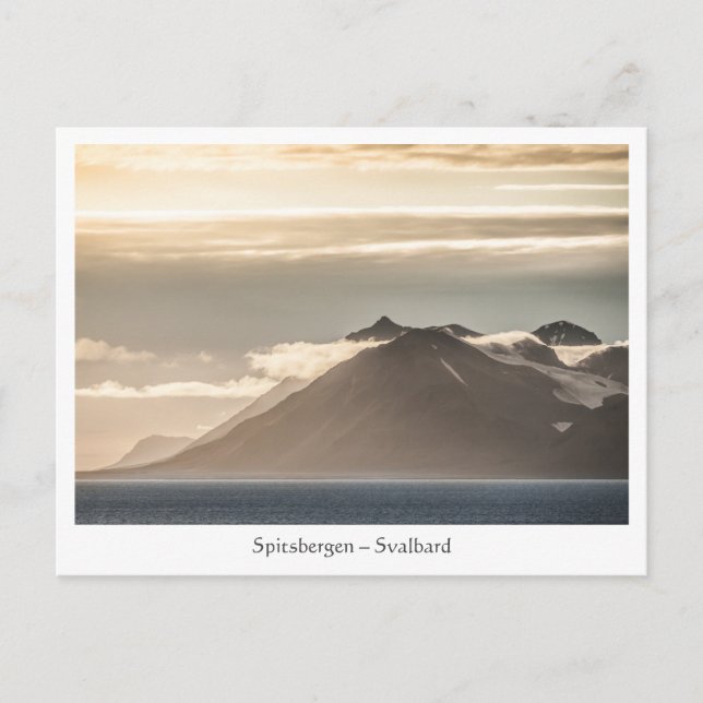 Postal Paisaje de Spitsbergen Svalbard (Anverso)