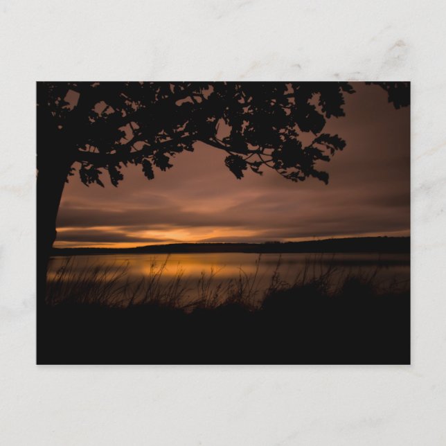 Postal Paisaje de Sunset Northumberland (Anverso)