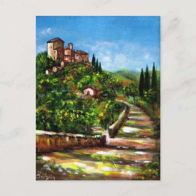 POSTAL PAISAJE DE TOSCANA (Anverso)