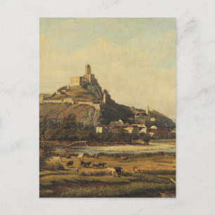 Postal Paisaje de Trencin en Eslovaquia