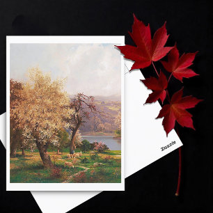 Postal Paisaje de un lago en primavera por Adolf Kaufmann