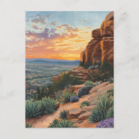 Paisaje del atardecer del desierto del cañón del s