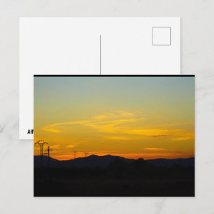 Postal Paisaje del atardecer en la Montaña Amarilla