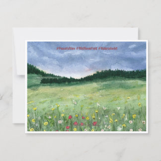 Postal Paisaje del campo de las flores
