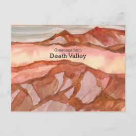 Postal Paisaje del desierto en el Valle de la Muerte de C