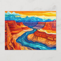 Paisaje del Gran Cañón en estilo quilling