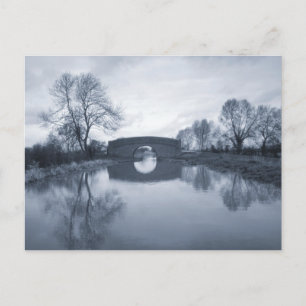 Postal Paisaje del invierno azul