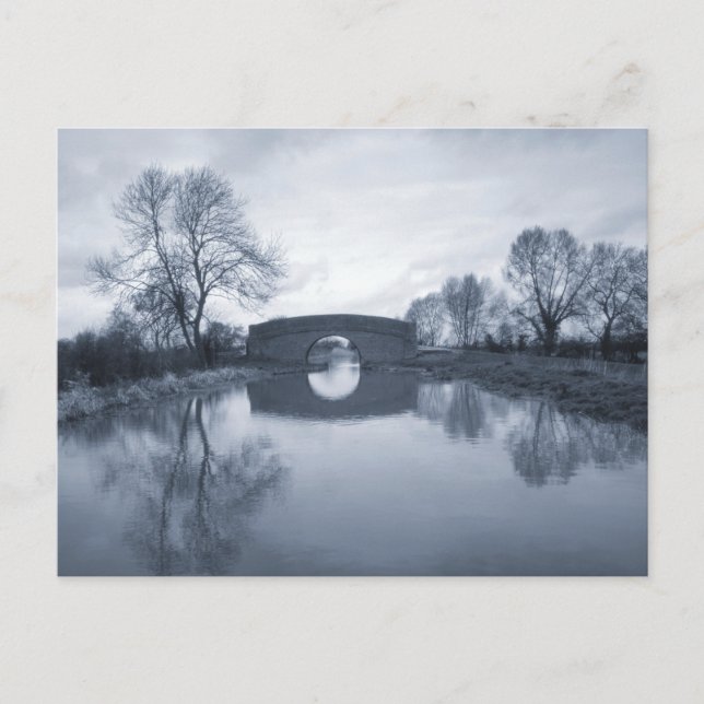 Postal Paisaje del invierno azul (Anverso)