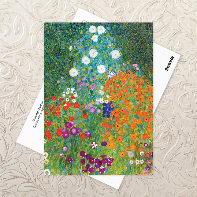 Postal Paisaje del Jardín de Flores de Cabaña Gustav Klim (Subido por el creador)