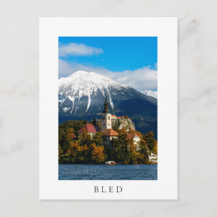 Postal Paisaje del lago Bled en otoño