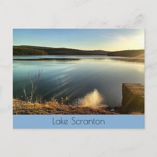 Postal Paisaje del lago Scranton-Twilight (Anverso)