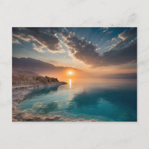 Postal paisaje del Mar Muerto Israel
