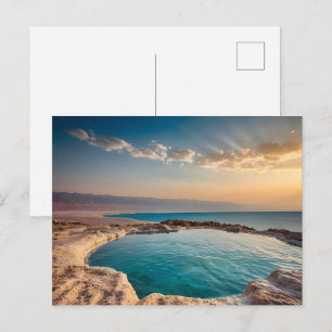 Postal paisaje del Mar Muerto Israel