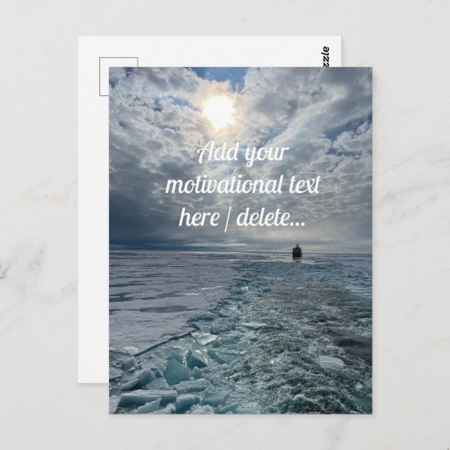 Postal Paisaje del Océano Ártico, fotografía, Personaliza (Anverso / Reverso)