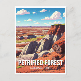 Postal Paisaje del Parque Nacional del Bosque Petrificado