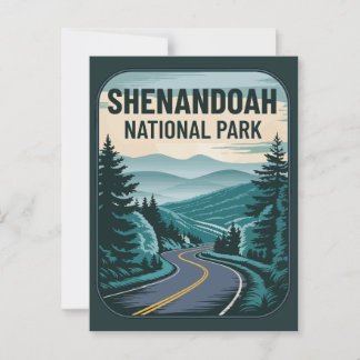 Postal Paisaje del Parque Nacional Shenandoah