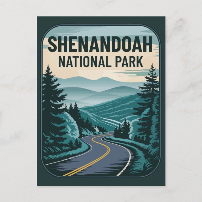 Postal Paisaje del Parque Nacional Shenandoah (Anverso)