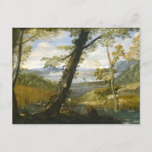 Postal Paisaje Del Río Por Annibale Carracci