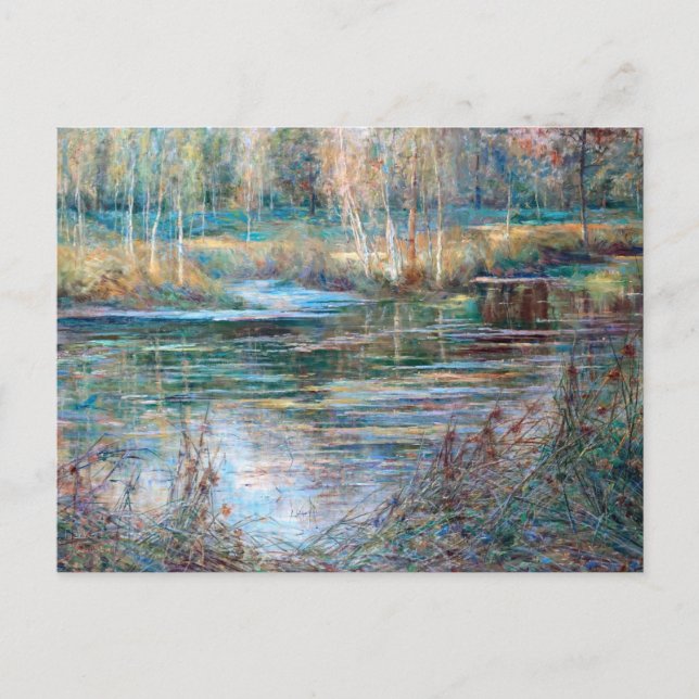 Postal Paisaje del río, Val-Saint-Martin por Julia Beck (Anverso)