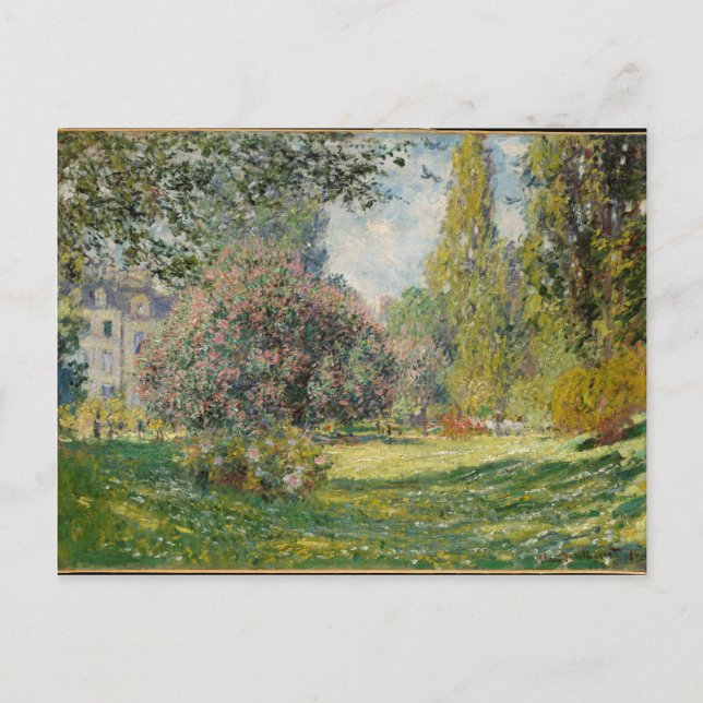 Postal Paisaje - El Parque Monceau - Claude Monet (Anverso)