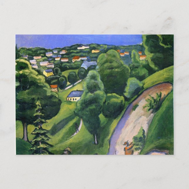 Postal Paisaje en el Teggernsee con un hombre lectora (Anverso)