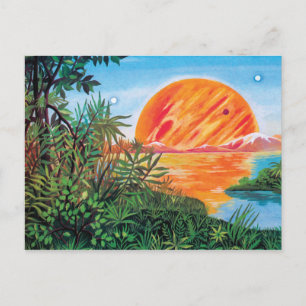 Postal Paisaje en Europa - Pintura de la luna de Júpiter