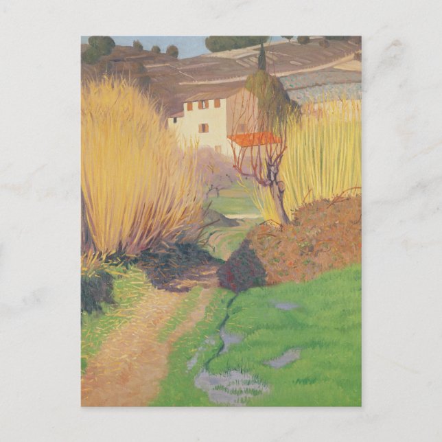 Postal Paisaje en Lagnes, 1921 (Anverso)