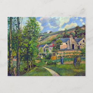 Postal Paisaje en Pontoise por Camille Pissarro