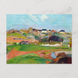 Postal Paisaje en Pouldu pintura de Paul Gauguin