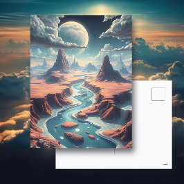 Postal Paisaje etéreo surrealista | Mundo mágico
