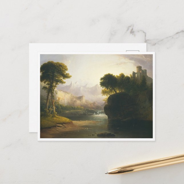 Postal Paisaje fantasioso de Thomas Doughty (Anverso/Reverso In Situ)