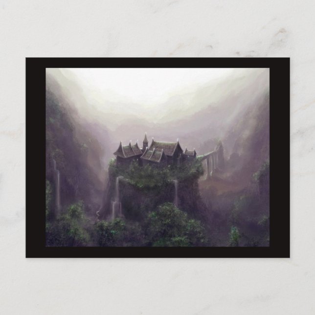 Postal Paisaje fantástico (Anverso)