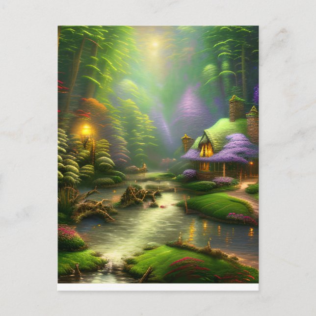 Postal Paisaje fantástico (Anverso)