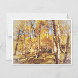Postal Paisaje Forestal Foliage Golden Fall