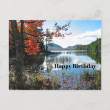 Paisaje Fotográfico del Lago Acadia Maine Cumpleañ