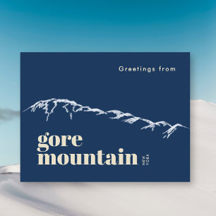 Postal paisaje garabateado de Gore Mountain Nueva York