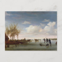 Paisaje holandés con patinadores