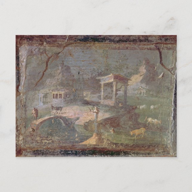 Postal Paisaje idílico, de Herculaneum, (Anverso)