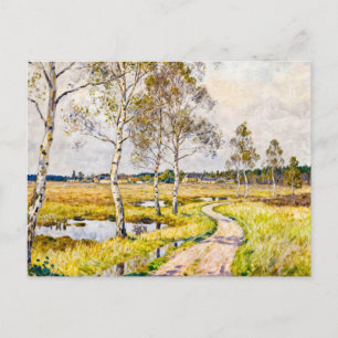 Postal Paisaje impresionista de Worpswede en el Teufel